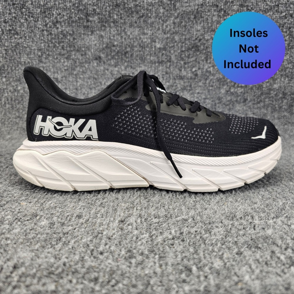 Hoka One One Arahi 7 Mens Size 9 Black White Athletic Road Running Shoes